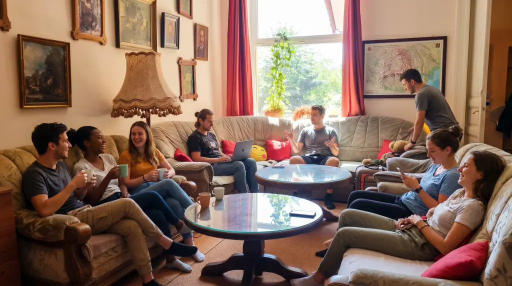 Lounge Area at The Social Hub - Transylvania Hostel (2)